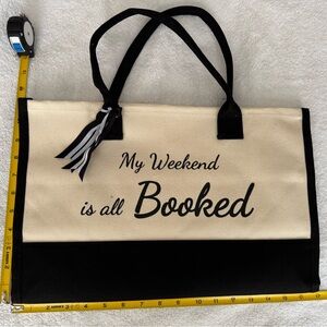 Stylish Black and Cream Tote Bag